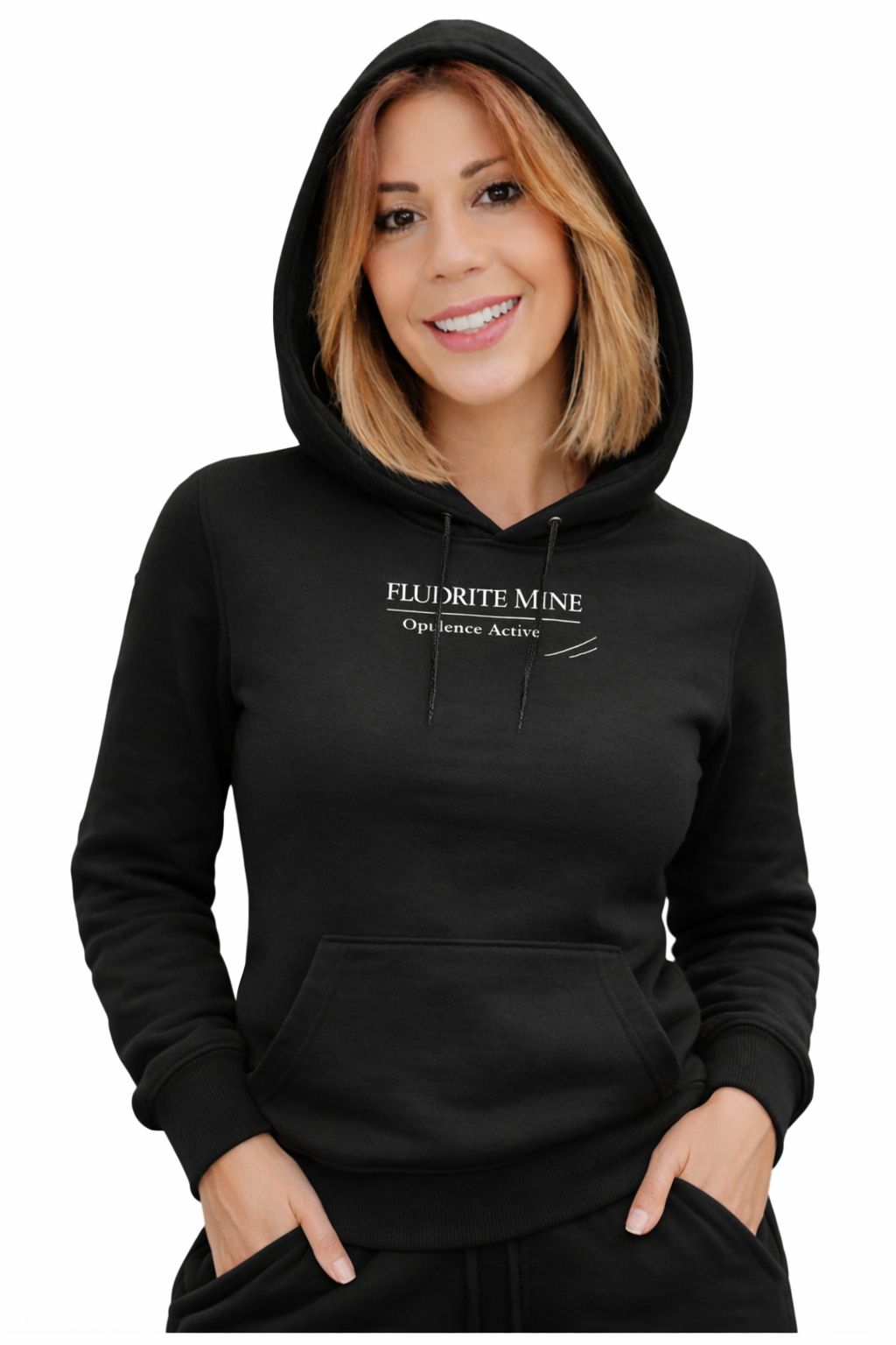 Opulence Active Fleece Hoodie – Black (Unisex)