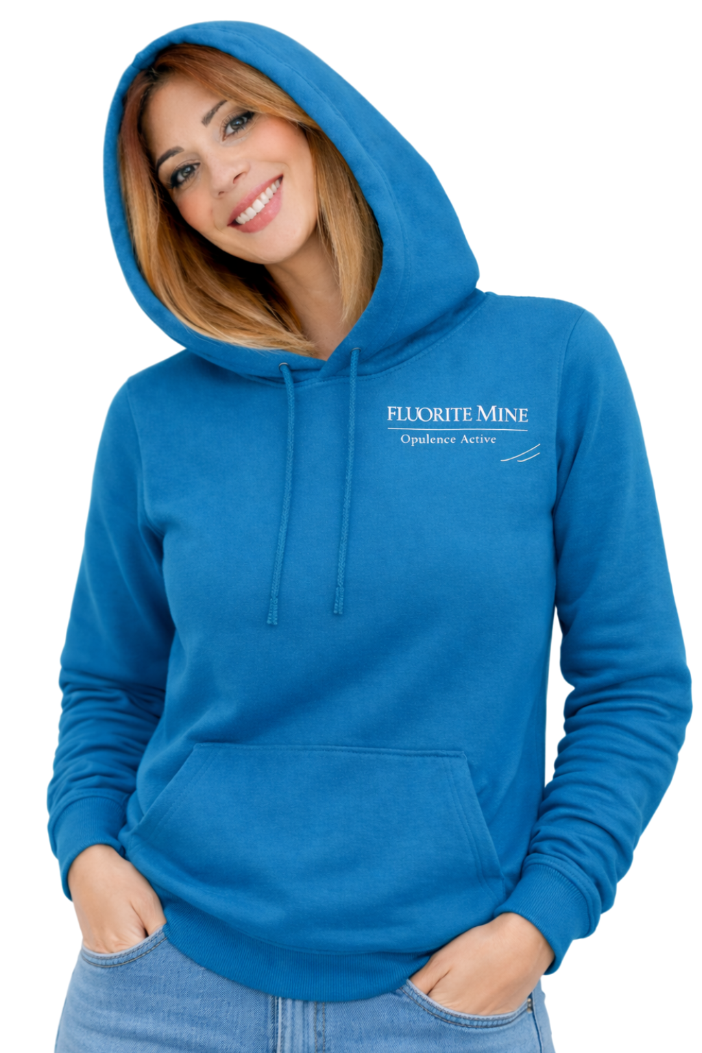Opulence Active Fleece Hoodie – Ocean Blue (Unisex)