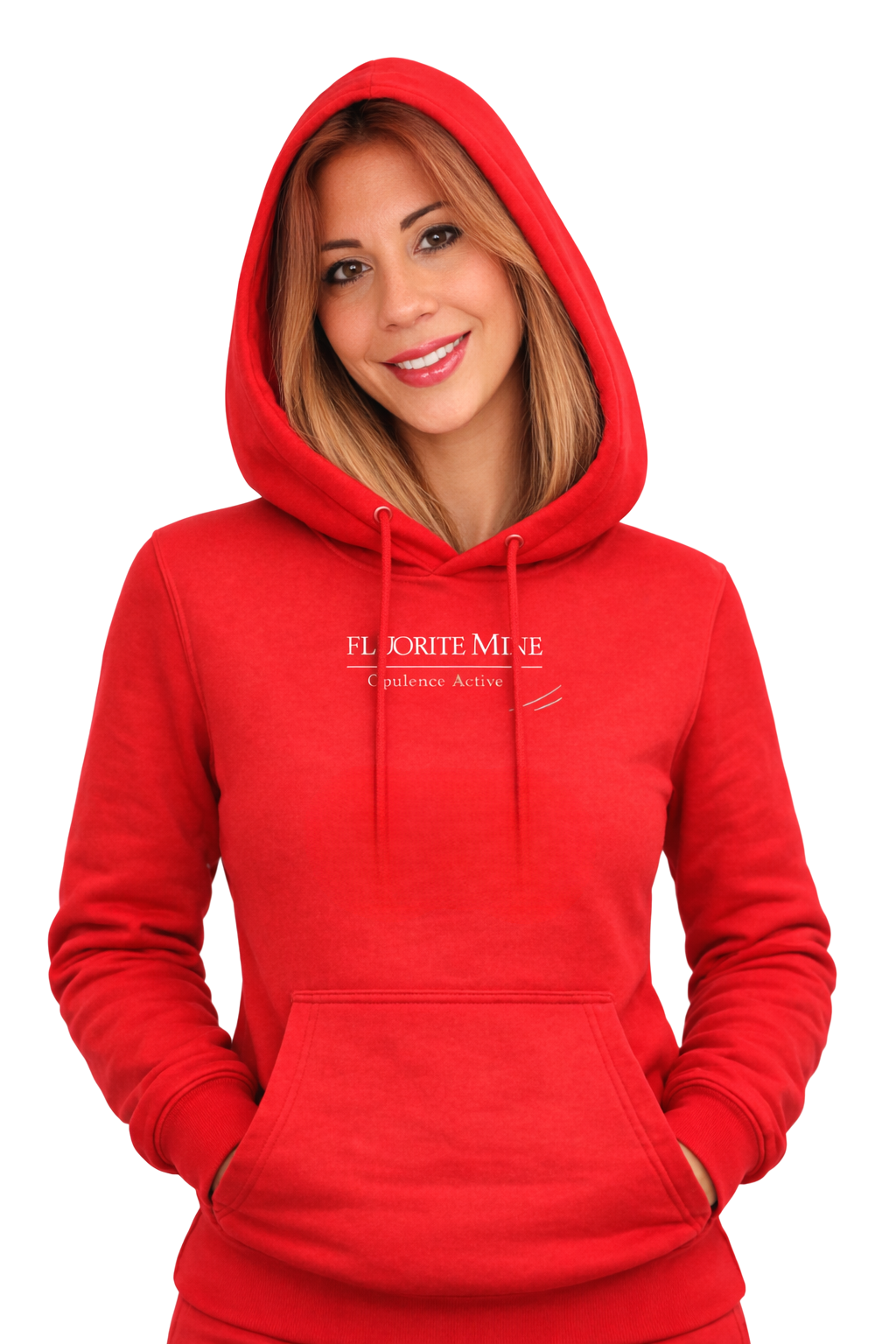 Opulence Active Fleece Hoodie – Red (Unisex)