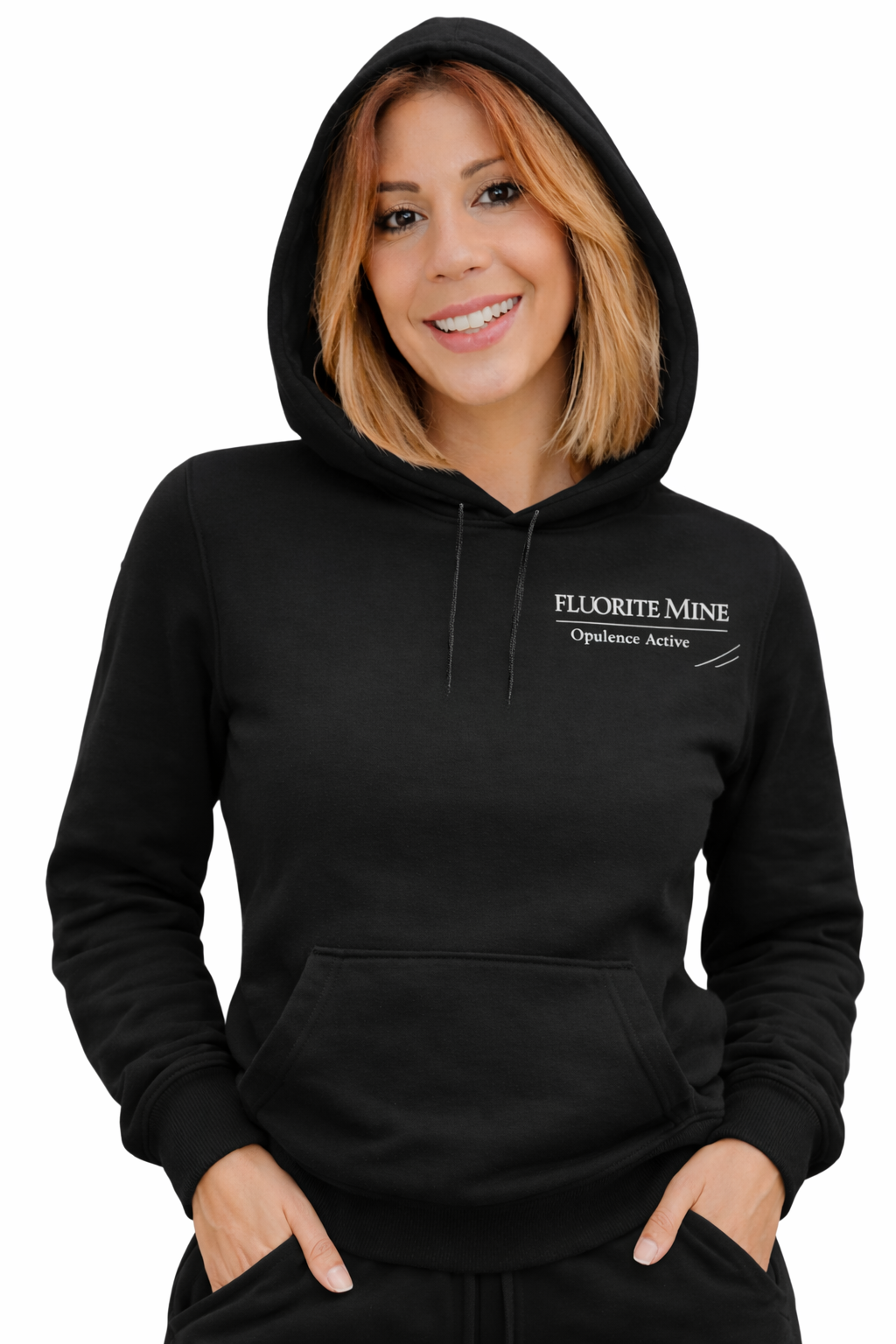 Opulence Active Fleece Hoodie – Black (Unisex)