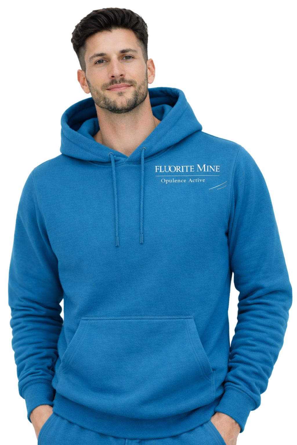 Opulence Active Fleece Hoodie – Ocean Blue (Unisex)