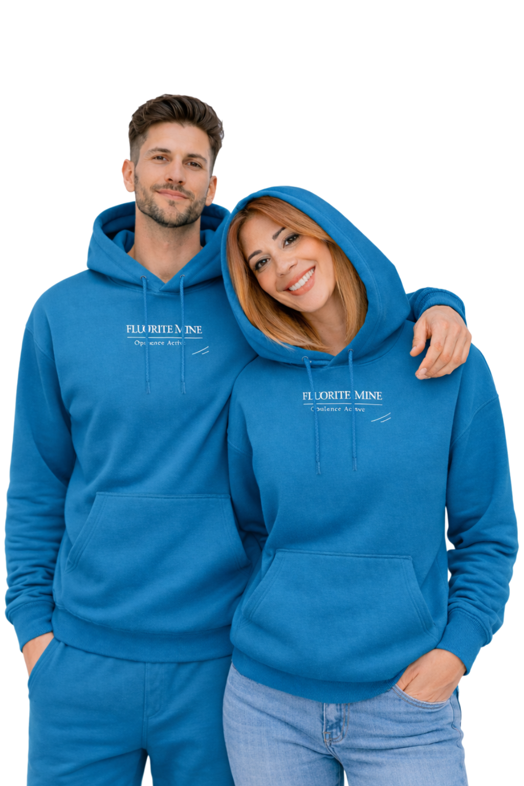 Opulence Active Fleece Hoodie – Ocean Blue (Unisex)