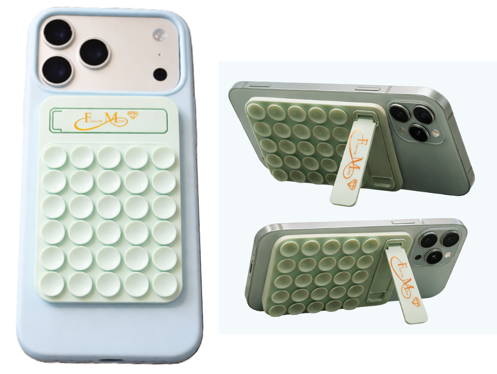 Fluorite Mine Silicone Phone Grip Holder with Stand