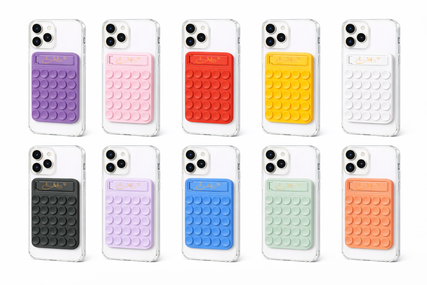 Fluorite Mine Silicone Phone Grip Holder with Stand