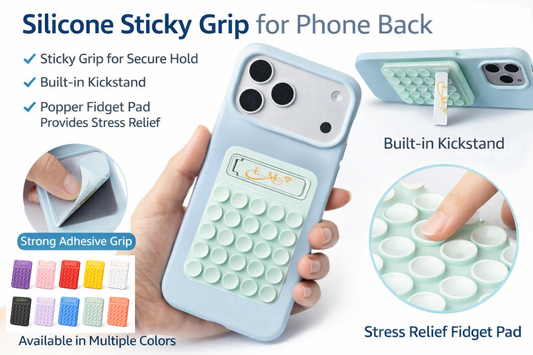 Fluorite Mine Silicone Phone Grip Holder with Stand