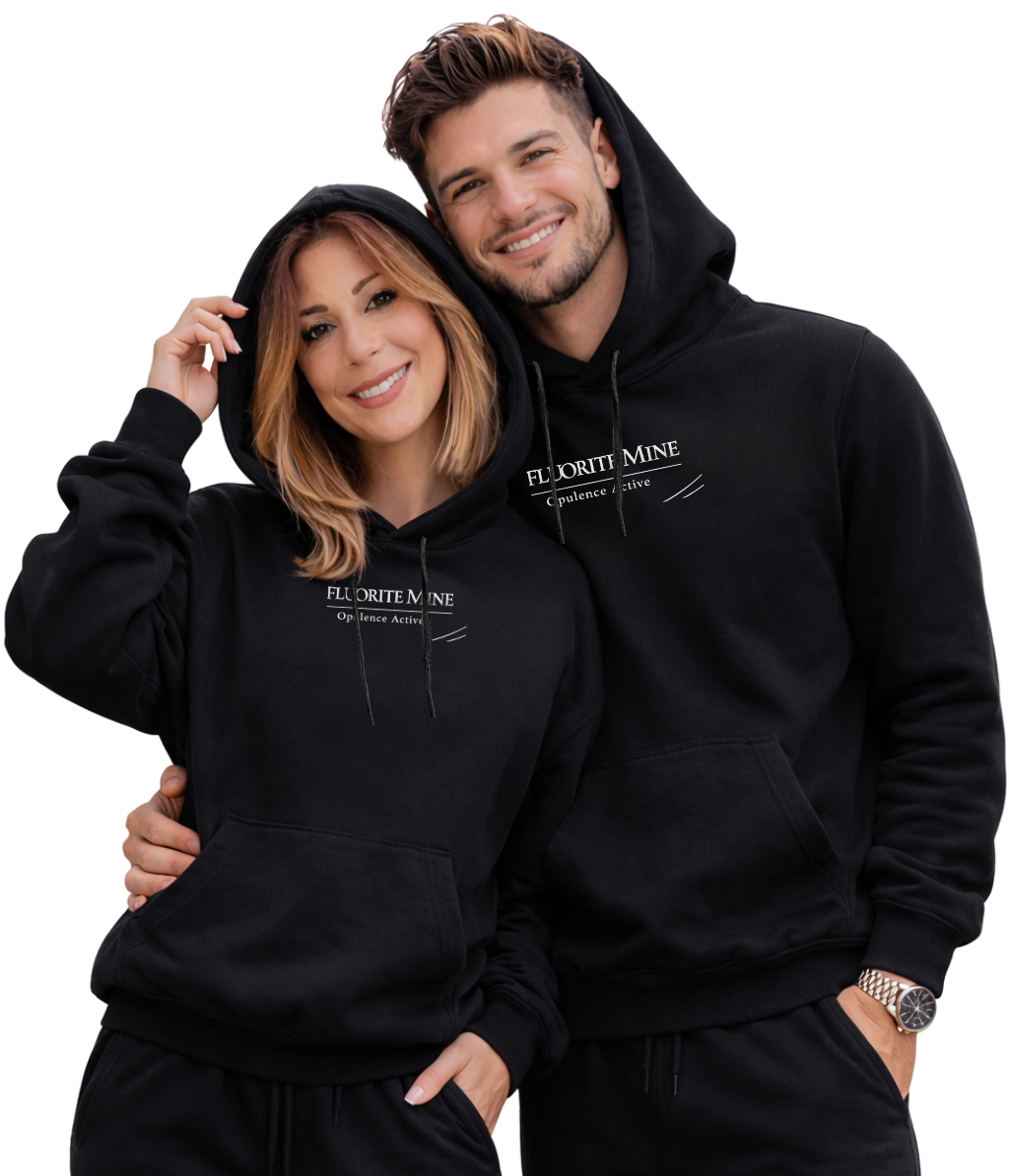 Opulence Active Fleece Hoodie – Black (Unisex)