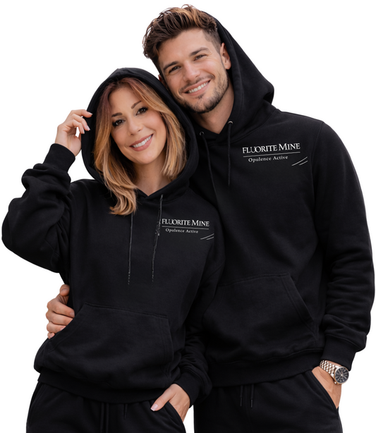 Opulence Active Fleece Hoodie – Black (Unisex)